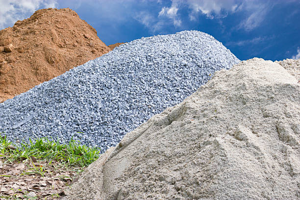 Stone, sand and mounds for construction Stock de granulats